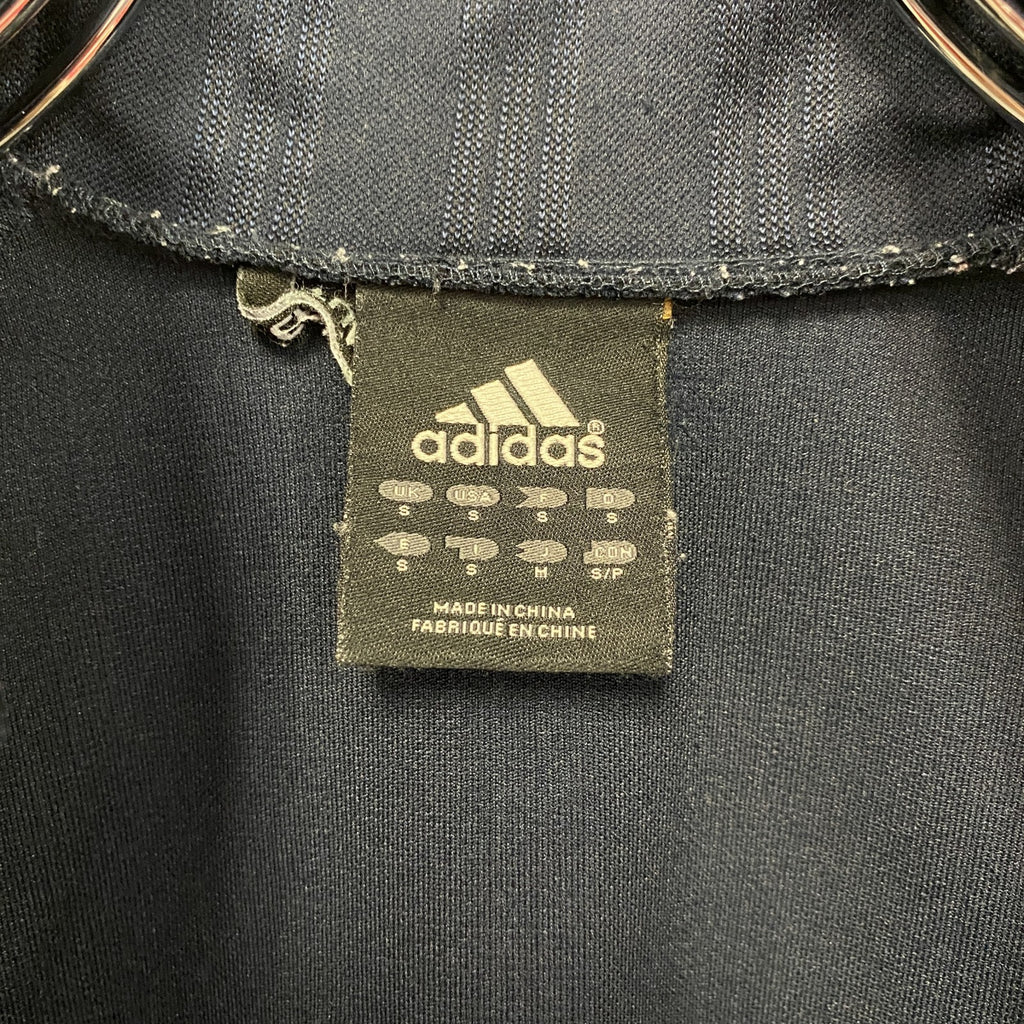 adidas　アディダス　CLIMALITE　トラックジャケット/ジャージ　パフォーマンスロゴ　ラグランスリーブ　ネイビー　Mサイズ