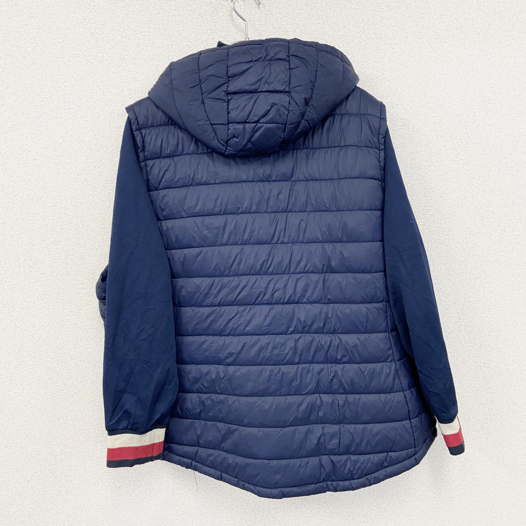 古着 used　TOMMY HILFIGER　トミーヒルフィガー　フルジップ中綿ジャケット　紺　ネイビー　Lサイズ