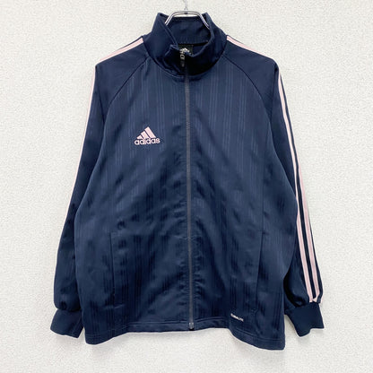 adidas　アディダス　CLIMALITE　トラックジャケット/ジャージ　パフォーマンスロゴ　ラグランスリーブ　ネイビー　Mサイズ