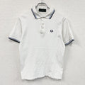 FRED PERRY　フレッドペリー　半袖ポロシャツ　刺繡ロゴ　白　ホワイト　40サイズ