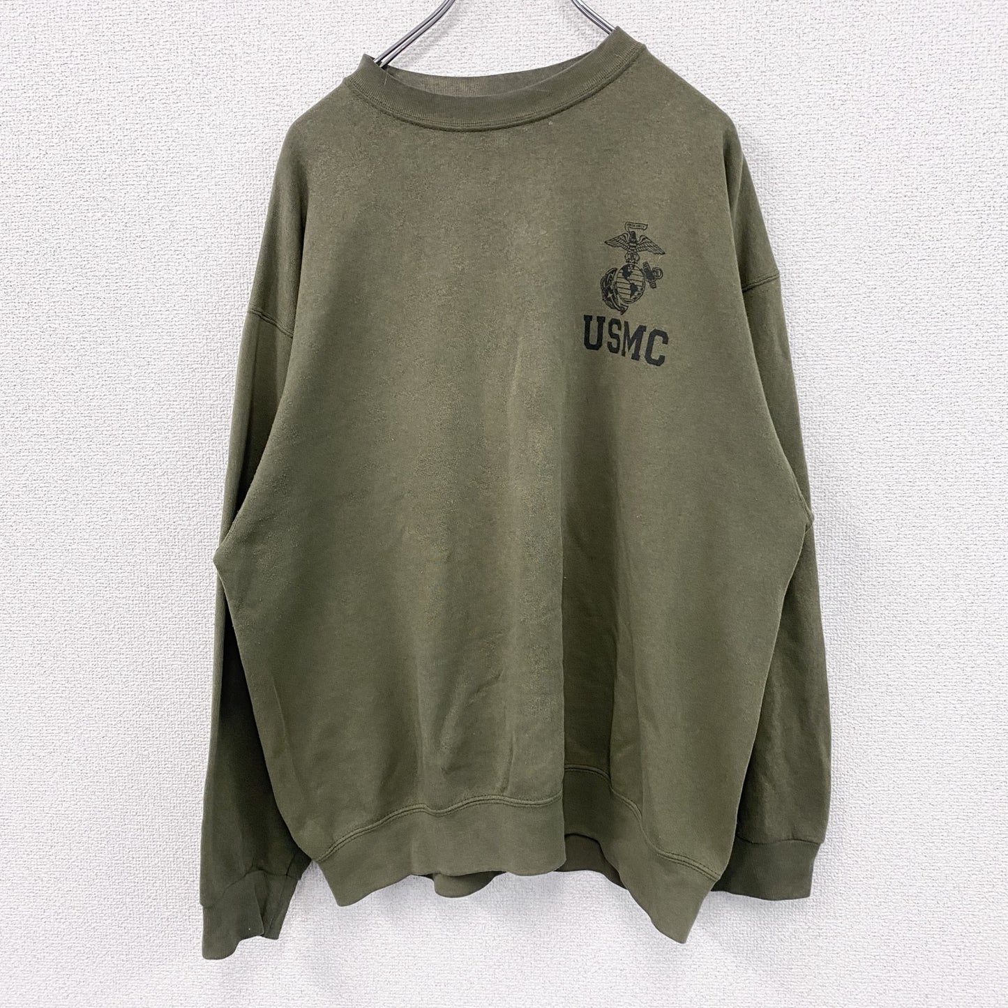 ～00s　USMC　米軍　スウェット/トレーナー　ヴィンテージ　カーキ