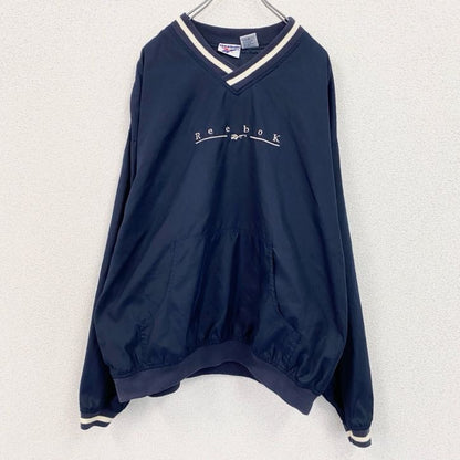 90s　Reebok　リーボック　プルオーバージャケット　ヴィンテージ　紺　ネイビー　Lサイズ