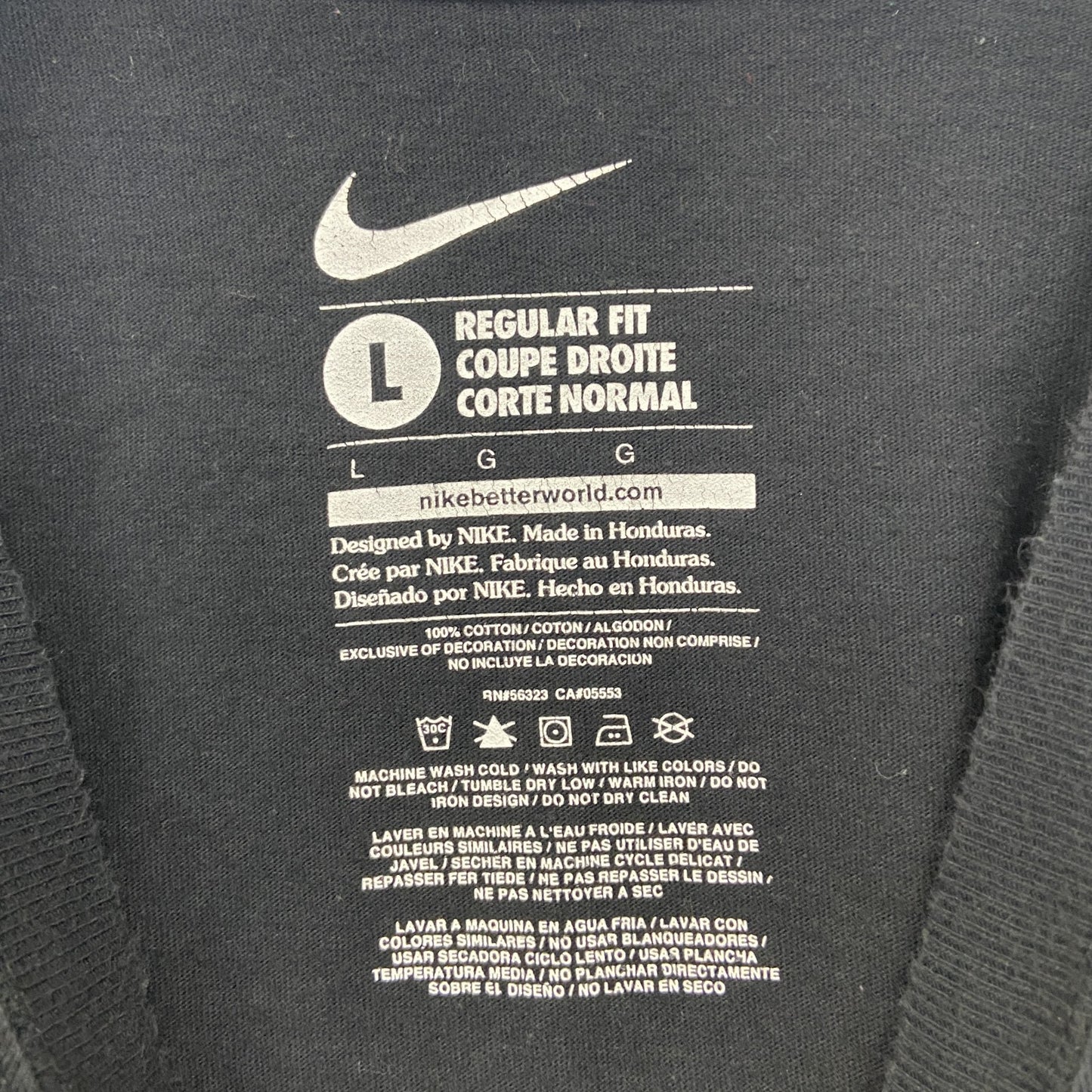 古着 used　NIKE　ナイキ　半袖プリントTシャツ　U.S. ARMY　アメリカ陸軍　ミリタリー　黒　ブラック　Lサイズ