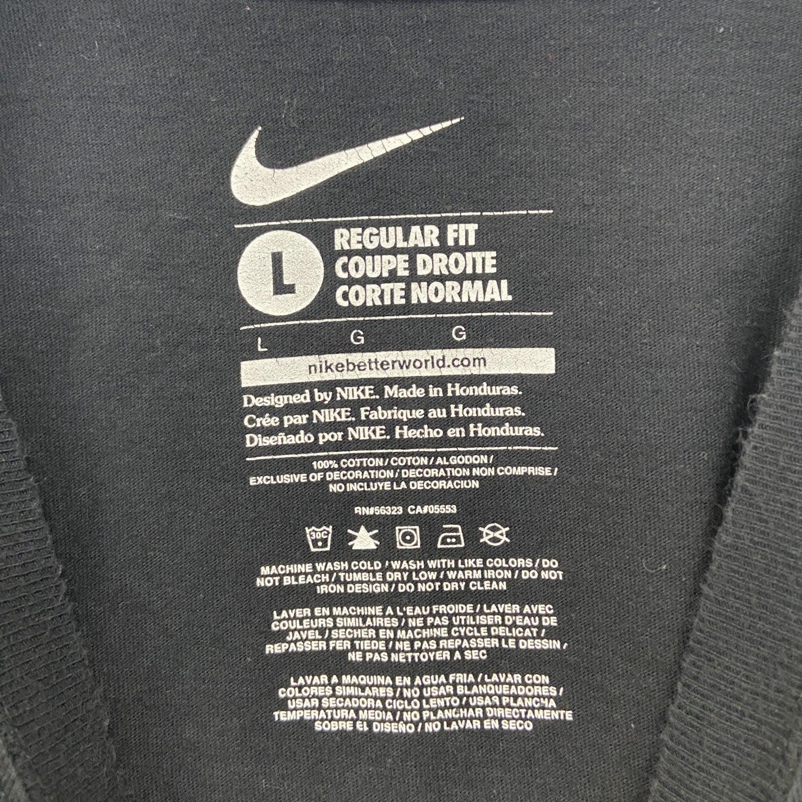 古着 used　NIKE　ナイキ　半袖プリントTシャツ　U.S. ARMY　アメリカ陸軍　ミリタリー　黒　ブラック　Lサイズ