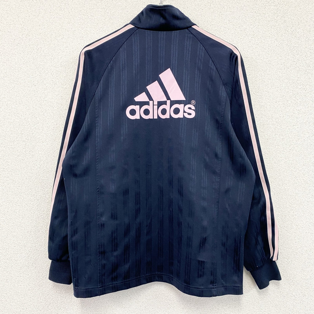 adidas　アディダス　CLIMALITE　トラックジャケット/ジャージ　パフォーマンスロゴ　ラグランスリーブ　ネイビー　Mサイズ