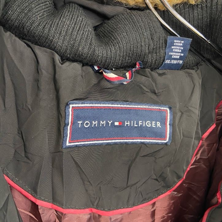 TOMMY HILFIGER　トミーヒルフィガー　フルジップ中綿ジャケット　黒　ブラック　2XLサイズ