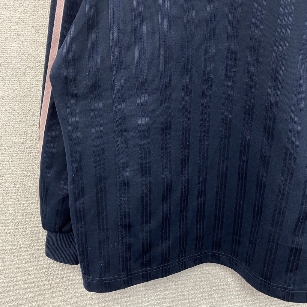 adidas　アディダス　CLIMALITE　トラックジャケット/ジャージ　パフォーマンスロゴ　ラグランスリーブ　ネイビー　Mサイズ