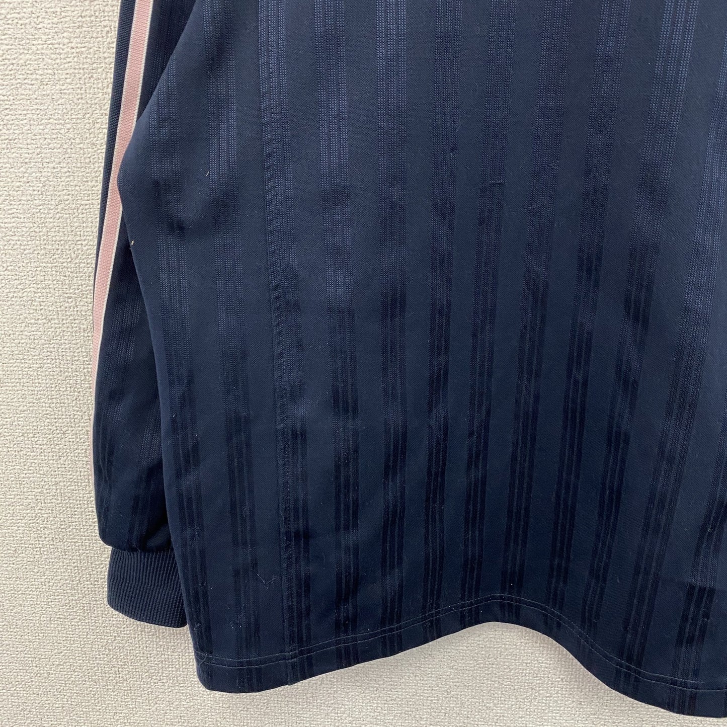 adidas　アディダス　CLIMALITE　トラックジャケット/ジャージ　パフォーマンスロゴ　ラグランスリーブ　ネイビー　Mサイズ