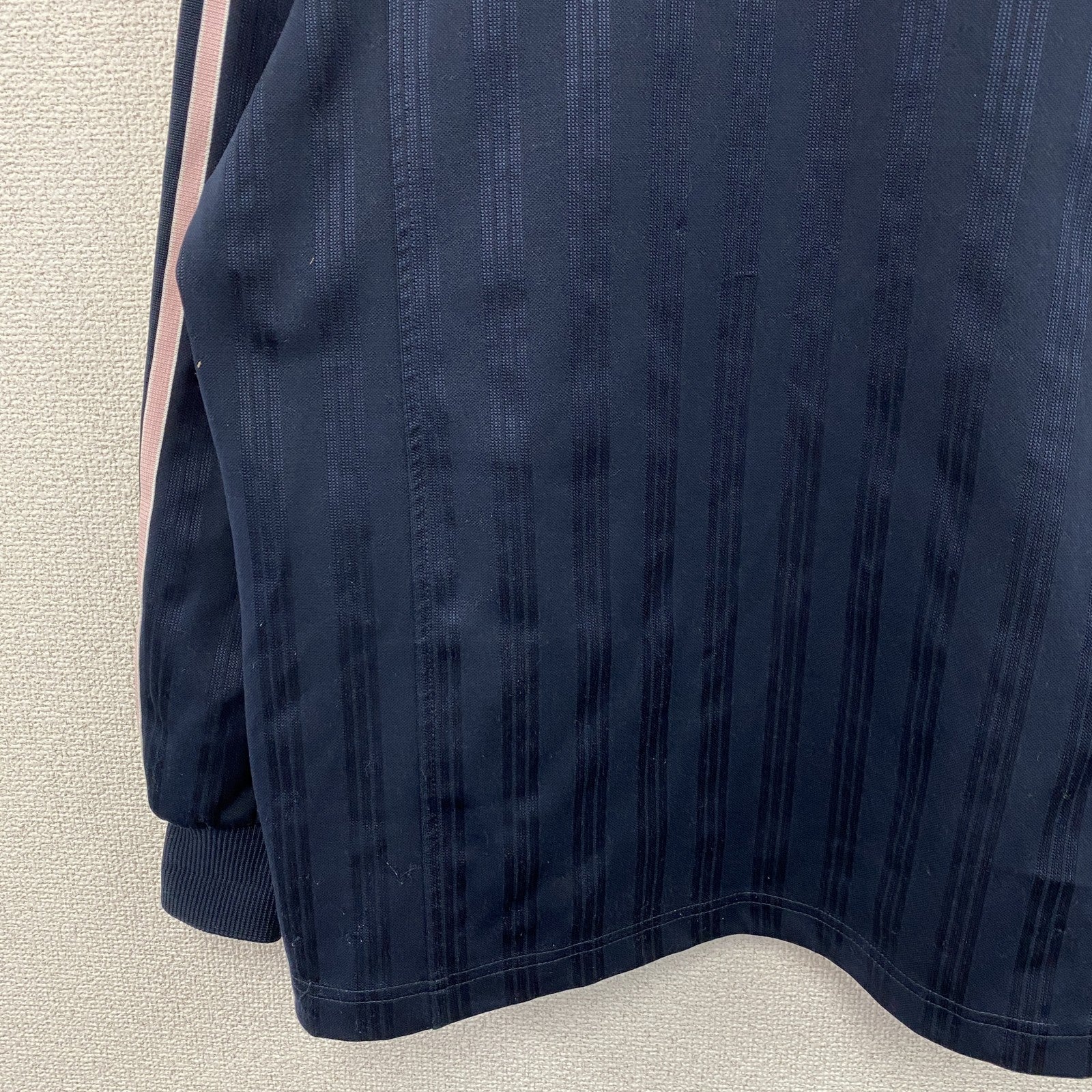adidas　アディダス　CLIMALITE　トラックジャケット/ジャージ　パフォーマンスロゴ　ラグランスリーブ　ネイビー　Mサイズ