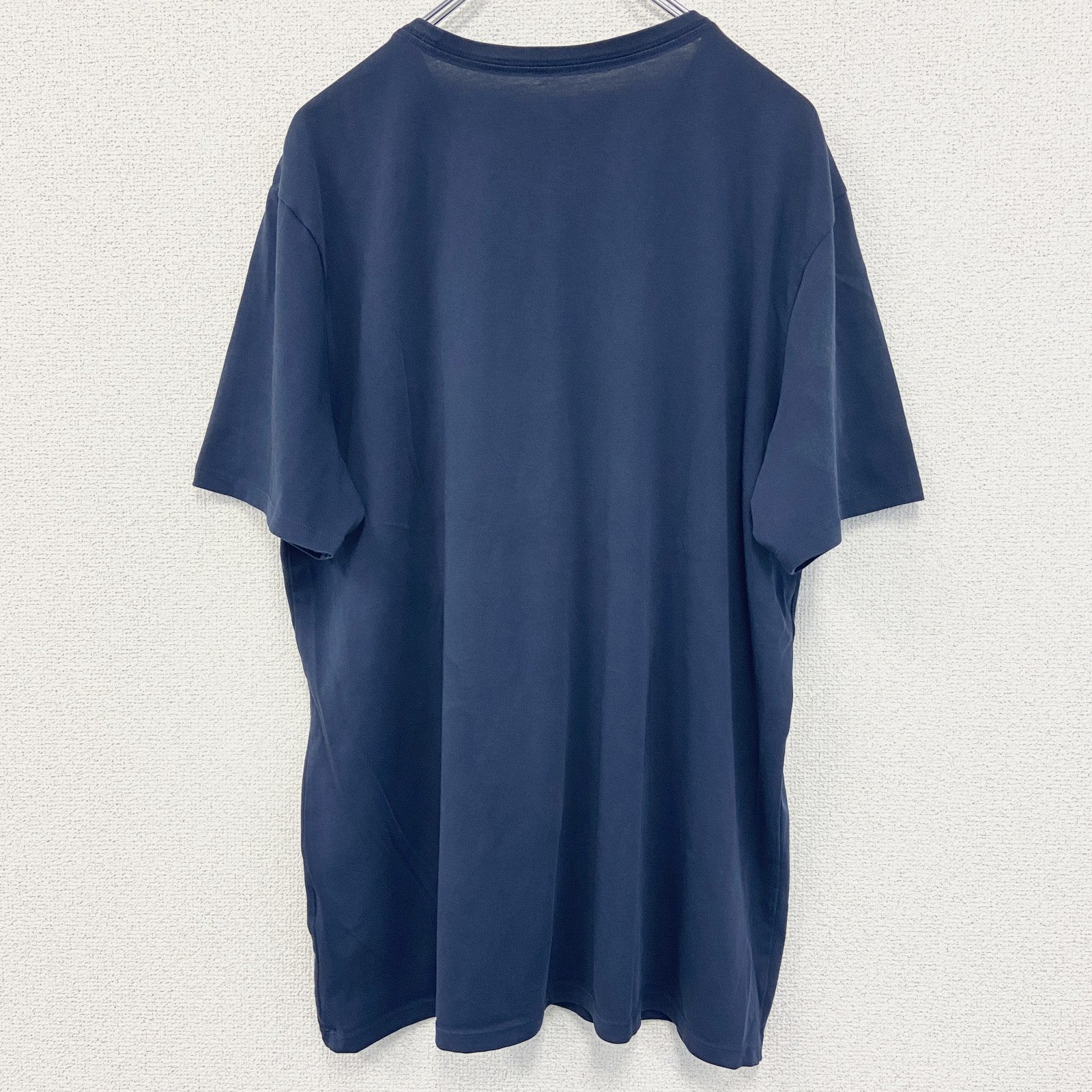 古着 used　NIKE　ナイキ　半袖プリントTシャツ　スウッシュロゴ　DRI-FIT　レトロデザイン　紺　ネイビー　XLサイズ