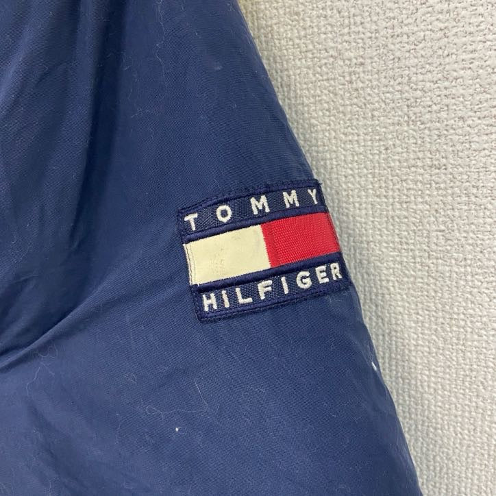TOMMY HILFIGER　トミーヒルフィガー　フルジップダウンジャケット　バイカラー　紺　ネイビー　Lサイズ