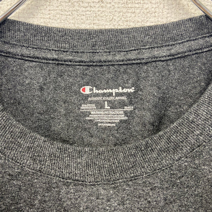 古着 used　champion チャンピオン　半袖カレッジプリントTシャツ　ノースイースタン大学　レトロ　グレー　Lサイズ