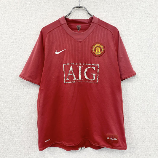 NIKE　ナイキ　MUFC　マンチェスターユナイテッド　オーウェン・ハーグリーブス　半袖Tシャツ　レッド　Lサイズ