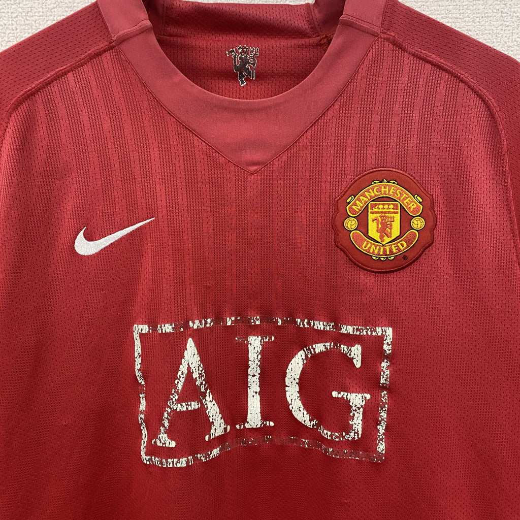 NIKE　ナイキ　MUFC　マンチェスターユナイテッド　オーウェン・ハーグリーブス　半袖Tシャツ　レッド　Lサイズ