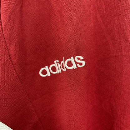 90s　adidas　アディダス　スウェット/トレーナー　刺繍ロゴ　ヴィンテージ　赤　レッド　F192サイズ
