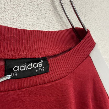 90s　adidas　アディダス　スウェット/トレーナー　刺繍ロゴ　ヴィンテージ　赤　レッド　F192サイズ