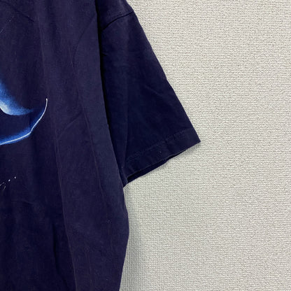 Island Art　半袖プリントTシャツ　マンタ　紫　パープル　XLサイズ