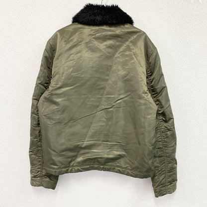 TORAICHI　寅壱　3993-124　防寒ライダースⅢジャケット　ファー付き　比翼仕立て　ジップポケット　カーキ　3Lサイズ