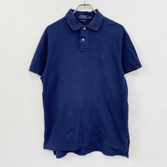 POLO RALPH LAUREN　ポロラルフローレン　半袖ポロシャツ　刺繡ロゴ　紺　ネイビー　Lサイズ