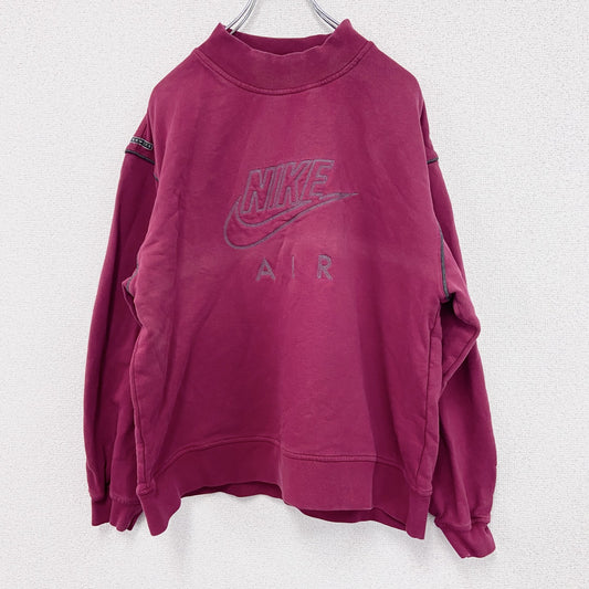 90s～　NIKE AIR　ナイキエア　スウェット/トレーナー　デカロゴ　スウッシュ　赤　レッド　Mサイズ
