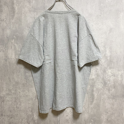 古着 used　Disney ディズニー　Mickey ミッキー　半袖プリントＴシャツ　グレー　星条旗　クルーネック　キャラクター
