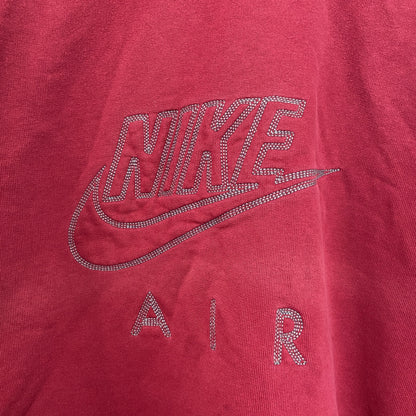 90s～　NIKE AIR　ナイキエア　スウェット/トレーナー　デカロゴ　スウッシュ　赤　レッド　Mサイズ