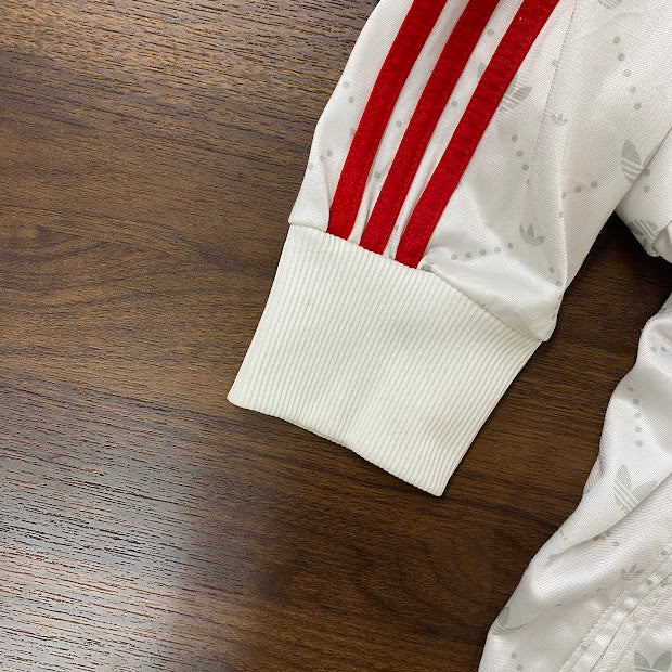 adidas　アディダス　トラックジャケット/ジャージ　モノグラムデザイン　白　ホワイト　Sサイズ