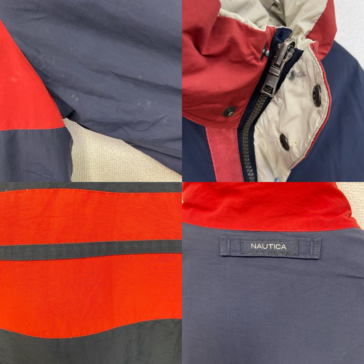 NAUTICA　ノーティカ　リバーシブルダウンジャケット　紺　ネイビー　ベージュ　Lサイズ