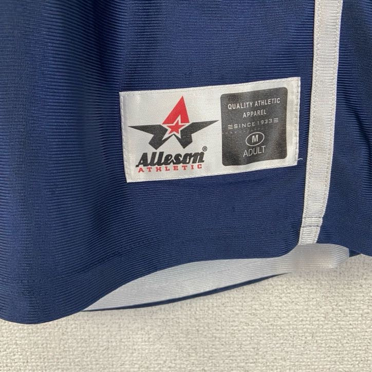 古着 used　ALLESON ATHLETIC 　バスケタンクトップ　リバーシブル　バイカラー　ネイビー　白　Vネック　Mサイズ