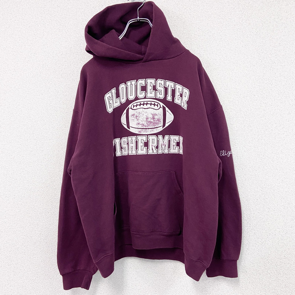 ～00s　RUSSELL ATHLETIC　ラッセル　スウェットパーカー/フーディー　ヴィンテージ　ボルドー　Lサイズ