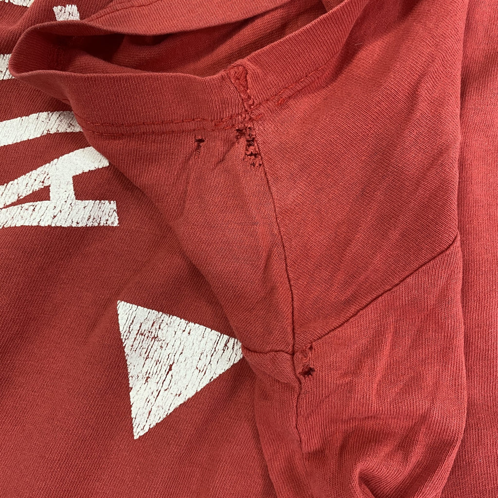 Coca-Cola　コカ・コーラ　半袖プリントTシャツ　企業ロゴ　聖地　フェード　両面プリント　赤　レッド　Mサイズ