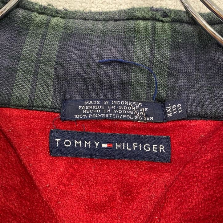 TOMMY HILFIGER　トミーヒルフィガー　ハーフジップフリースジャケット　赤　レッド　2XLサイズ