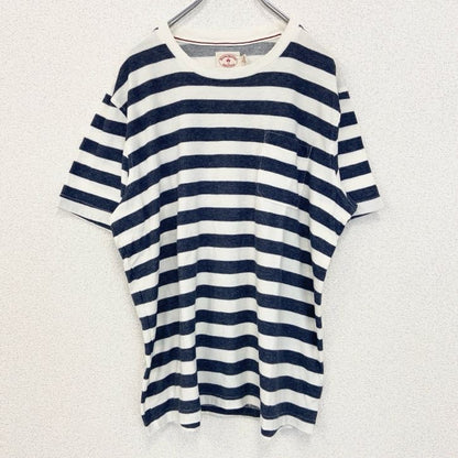 古着 used　BROOKS BROTHERS ブルックスブラザーズ　半袖ボーダー柄Tシャツ　クルーネック　XLサイズ