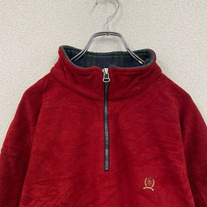 TOMMY HILFIGER　トミーヒルフィガー　ハーフジップフリースジャケット　赤　レッド　2XLサイズ