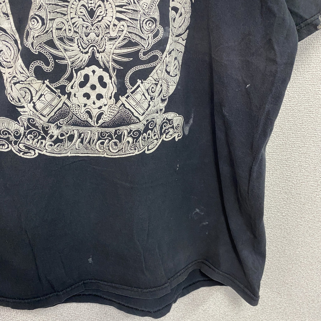 FRUIT OF THE LOOM　フルーツオブザルーム　半袖プリントTシャツ　黒　ブラック　Lサイズ