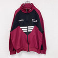 ～90s　adidas　アディダス　トラックジャケット/ジャージ　フロッキープリント　赤　レッド　Mサイズ