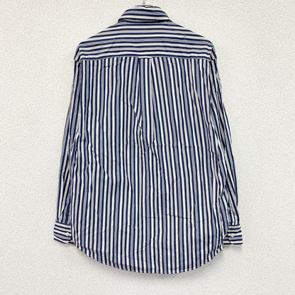 NAUTICA　ノーティカ　SANDED POPLIN　長袖ボタンダウンシャツ　ストライプ　マルチカラー　紺　ネイビー　Mサイズ