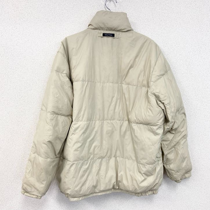NAUTICA　ノーティカ　リバーシブルダウンジャケット　紺　ネイビー　ベージュ　Lサイズ