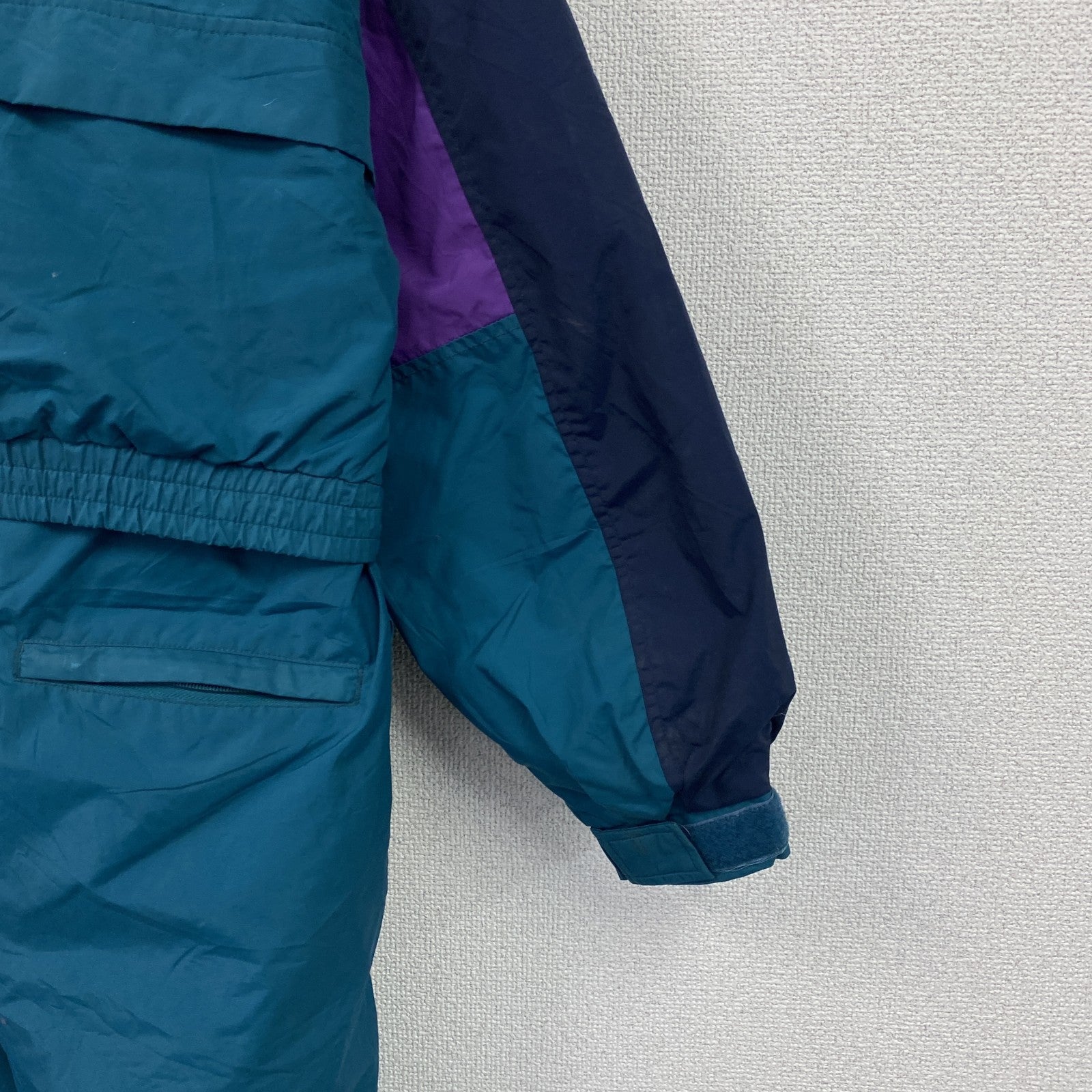 ～90s　Columbia　コロンビア　オールインワン/つなぎ　スキーウェア　ターコイズブルー　パープル　XLサイズ