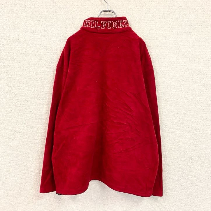 TOMMY HILFIGER　トミーヒルフィガー　ハーフジップフリースジャケット　赤　レッド　2XLサイズ