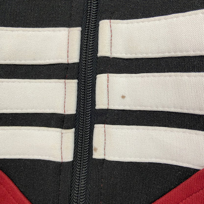 ～90s　adidas　アディダス　トラックジャケット/ジャージ　フロッキープリント　赤　レッド　Mサイズ