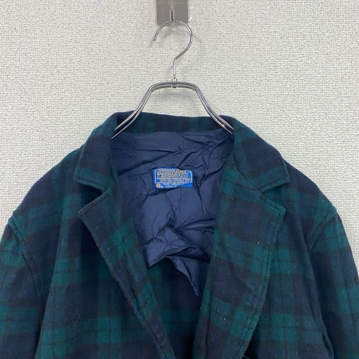 70s　PENDELTON　ペンドルトン　ウールテーラードジャケット　ブラックウォッチチェック柄　グリーン　Lサイズ