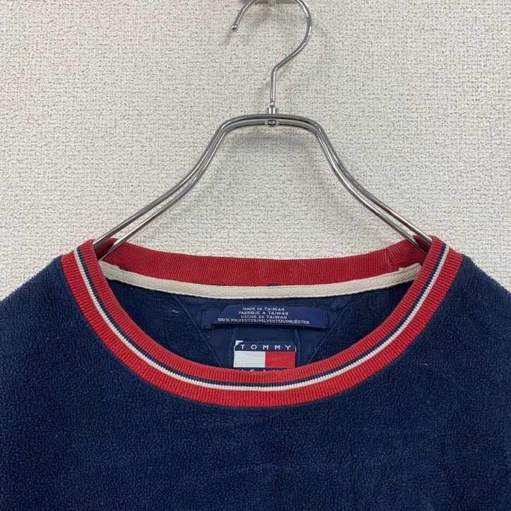 90s　TOMMY JEANS　トミージーンズ　フリースプルオーバー　ヴィンテージ　紺　ネイビー　2XLサイズ