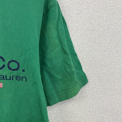 ～00s　POLO JEANS CO.　ポロジーンズ　半袖プリントTシャツ　デカロゴ　ヴィンテージ　緑　グリーン　