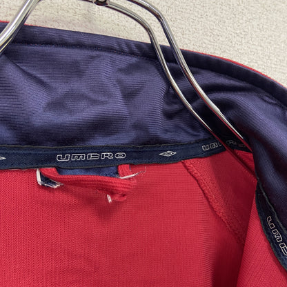 UMBRO　アンブロ　フルジップコーデュロイジャケット　トラックジャケット/ジャージ　刺繍ロゴ　赤　レッド