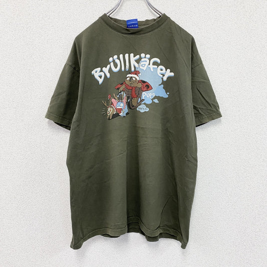 Hauptstadt Helden　ハオプシュタットヘルデン　半袖プリントTシャツ　アーチプリント　カーキ　Lサイズ