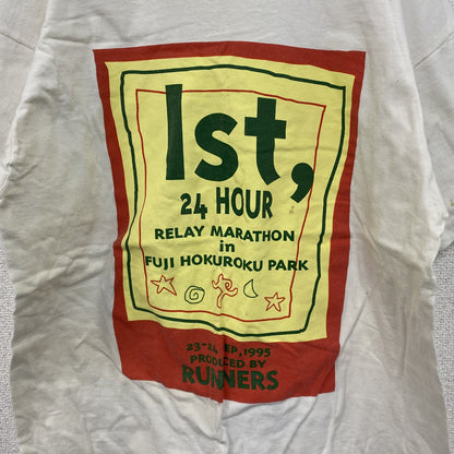 90s　FRUIT OF THE LOOM　フルーツオブザルーム　半袖プリントTシャツ　ヴィンテージ　白　Lサイズ