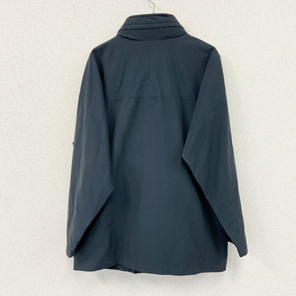90s～　OLD UNIQLO　オールドユニクロ　フルジップナイロンジャケット　比翼仕立て　ヴィンテージ　紺　ネイビー　Mサイズ
