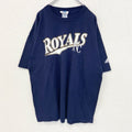 古着 used　adidas アディダス　半袖プリントTシャツ　MLB　ネイビー　カンザスシティ ロイヤルズ　2XLサイズ