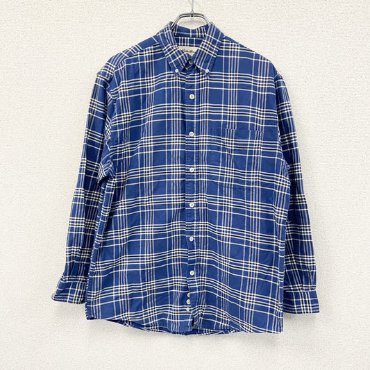 Eddie Bauer　エディーバウアー　長袖ボタンシャツ　青　ブルー　Sサイズ